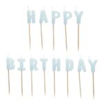 Γαλάζια Κεράκια Happy Birthday(13τμχ)