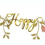 Γιρλάντα Happy Birthday Με Λουλούδια 130 εκ - Image 2