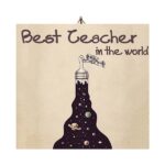Ξύλινο καδράκι "Best teacher Κύπελο" - Image 3