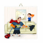 Καδράκι Σούπερ Μπαμπάς που Σκουπίζει