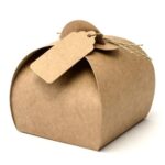 Καμπυλωτό Κουτί κραφτ για μπομπονιέρα με καρτελάκια (10 τεμ)