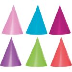 Καπελάκια χάρτινα διάφορα χρώματα (6 τεμ)