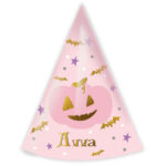 Καπελάκια πάρτυ ρoζ Κολοκύθα (4 τεμ)