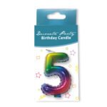 Κεράκι Rainbow Aριθμός 5
