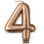 Κεράκι Rosegold Αριθμός 4