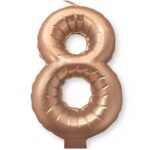 Κεράκι Rosegold Αριθμός 8