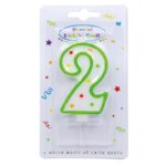 Κεράκι Τούρτας Aριθμός 2 πουά - Image 2