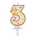 Κεράκι Τούρτας Aριθμός 3 πουά