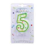 Κεράκι Τούρτας Aριθμός 5 πουά - Image 2