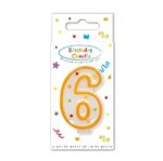 Κεράκι Τούρτας Aριθμός 6 πουά - Image 2