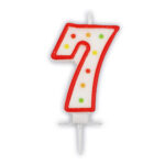 Κεράκι Τούρτας Aριθμός 7 πουά