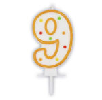 Κεράκι Τούρτας Aριθμός 9 πουά