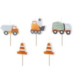 Κεράκια γενεθλίων Οχήματα Εργοταξίου (5 τεμ)