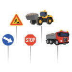 Κεράκια τούρτας Under Construction (5 τεμ)