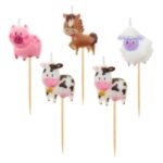 Κεράκια τούρτας Ζώα της Φάρμας (5 τεμ)