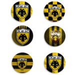 Κονκάρδες ΑΕΚ (6 τεμ)