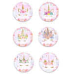 Ξύλινες Κονκάρδες Μονόκερος (6 τεμ) - Image 2