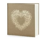 Κραφτ Βιβλίο Ευχών με χρυσή Καρδιά