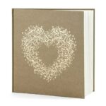 Κραφτ Βιβλίο Ευχών με χρυσή Καρδιά