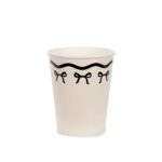 Κρεμ ποτήρια Μαύροι Φιόγκοι (6 τεμ)