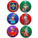 Ξύλινες Κονκάρδες Ιππότης (6 τεμ)