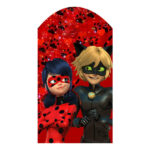 Ξύλινο διακοσμητικό Ladybag and Cat Noir