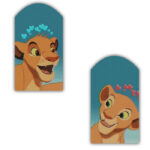 Ξύλινο διακοσμητικό Simba & Nala (2 τεμ)