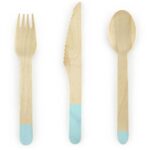 Ξύλινο σετ φαγητού μέντα (18 τεμ)