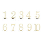 Ξύλινοι Αριθμοί για τραπέζι γάμου (10 τεμ)