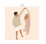 Ξύλινο Καδράκι "Dance with me"