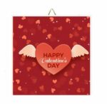 Ξύλινο Καδράκι "Happy Valentine's Day"