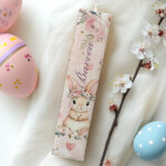 Λαμπάδα Κουνελάκι Φλοράλ Τυπωμένη