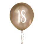 Λάτεξ Μπαλόνια χρυσά 18th Birthday (5 τεμ) - Image 2