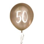 Λάτεξ Μπαλόνια χρυσά 50th Birthday (5 τεμ) - Image 2
