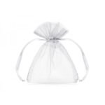 Λευκό πουγκί από οργάντζα (10 τεμ)