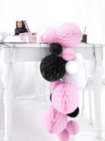 Μαύρη χάρτινη διακοσμητική μπάλα - Image 2