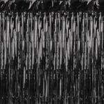 Μαύρη μεταλλική Κουρτίνα Πάρτυ (90x250cm)