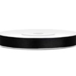 Μαύρη σατέν φαρδιά κορδέλα (25m)