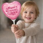 Mini Shape Μπαλόνι Καρδιά "Μαμά Σ'αγαπώ πολύ" - Image 2