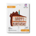 Μπαλόνι κομμάτι Τούρτας 'Happy Birthday' 28" - Image 2