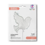 Μπαλόνι Περιστέρι λευκό ιριδίζον 31" - Image 2