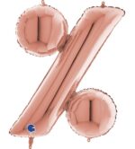 Μπαλόνι σύμβολο “%” rosegold 40″