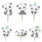Οδοντογλυφίδες πάρτυ αρκουδάκι Panda (6 τεμ) - Image 2