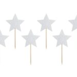 Οδοντογλυφίδες ασημί Αστεράκια (6 τεμ)