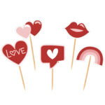 Οδοντογλυφίδες καρδούλες - Love (25 τεμ)