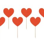 Οδοντογλυφίδες κόκκινες Καρδιές (6 τεμ)