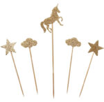 Οδοντογλυφίδες Μόνοκερος με γκλίτερ (5 τεμ)