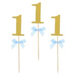Οδοντογλυφίδες πάρτυ 1st Birthday γαλάζιο (10 τεμ)