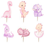 Οδοντογλυφίδες Δεινοσαυράκι κορίτσι (6 τεμ)