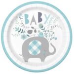 Πιάτα γαλάζιο Ελεφαντάκι (8 τεμ)